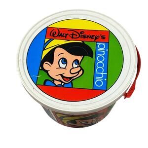 Walt Disney's Pinocchio Burger King Meal Bucket 1992 Berry Plastics Indiana USA